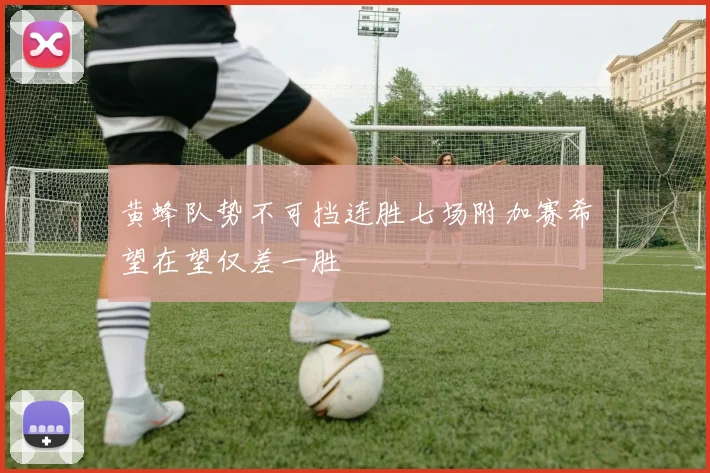 黄蜂队势不可挡连胜七场附加赛希望在望仅差一胜